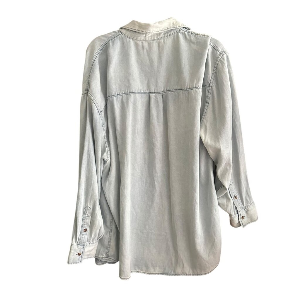 Favorite Daughter Boyfriend Denim Botton-Up Shirt XL - Picture 2 of 6